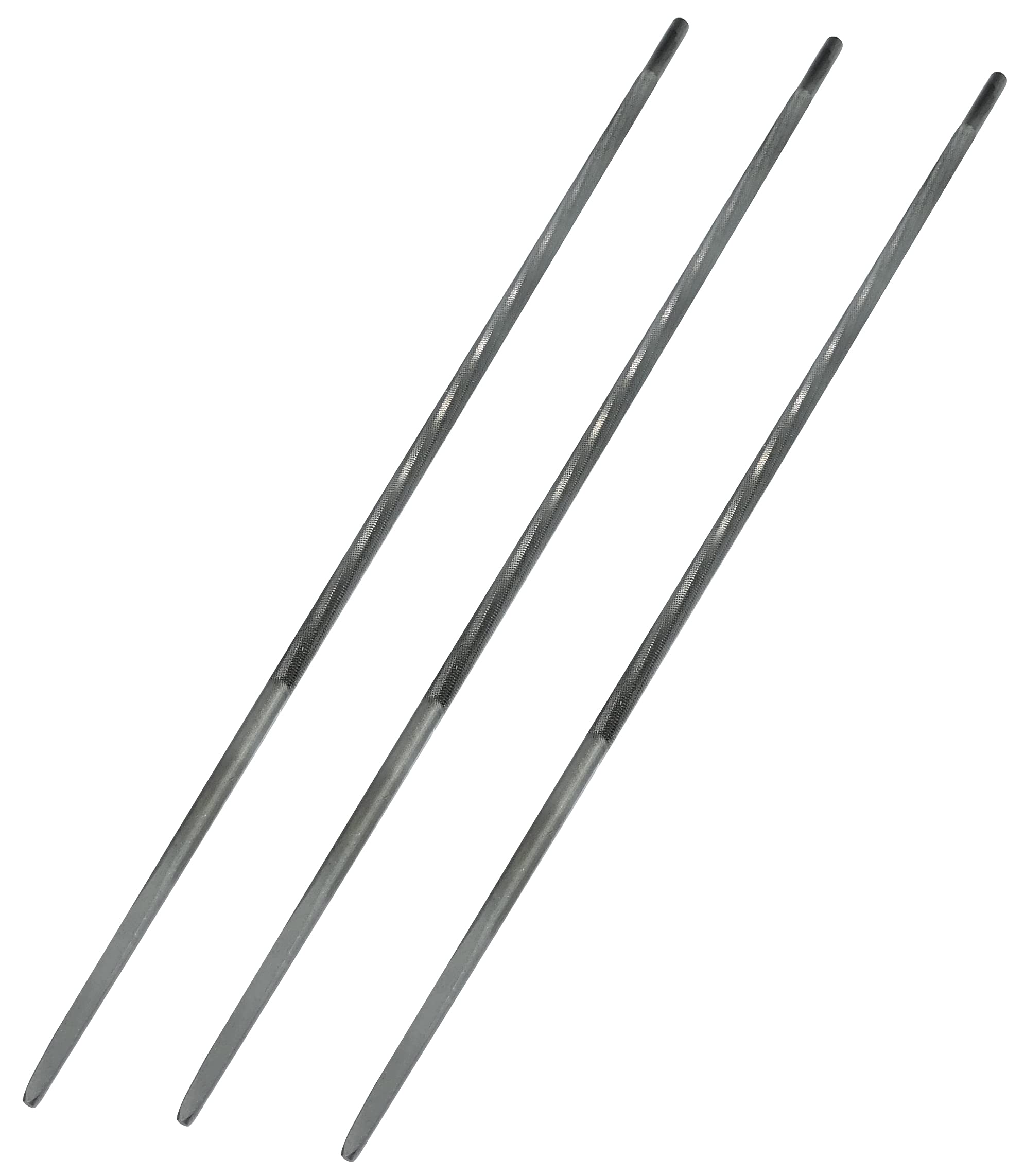 AERZETIX - Set di 3 - Lima tonda per affilare catene per motoseghe 3/8" - ∅4mm - lunghezza 250mm - sgorbia/utensile per affilare - C49982