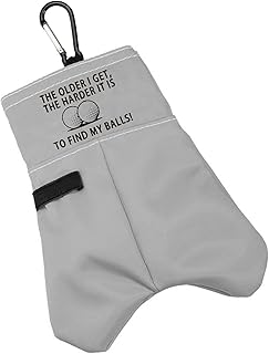 BLUPARK Funny Golf Ball Storage Bag for Grandpa Dad The Older I Get The Harder It is to Find My Balls Golf Ball Pouch (Harder Find My Balls)