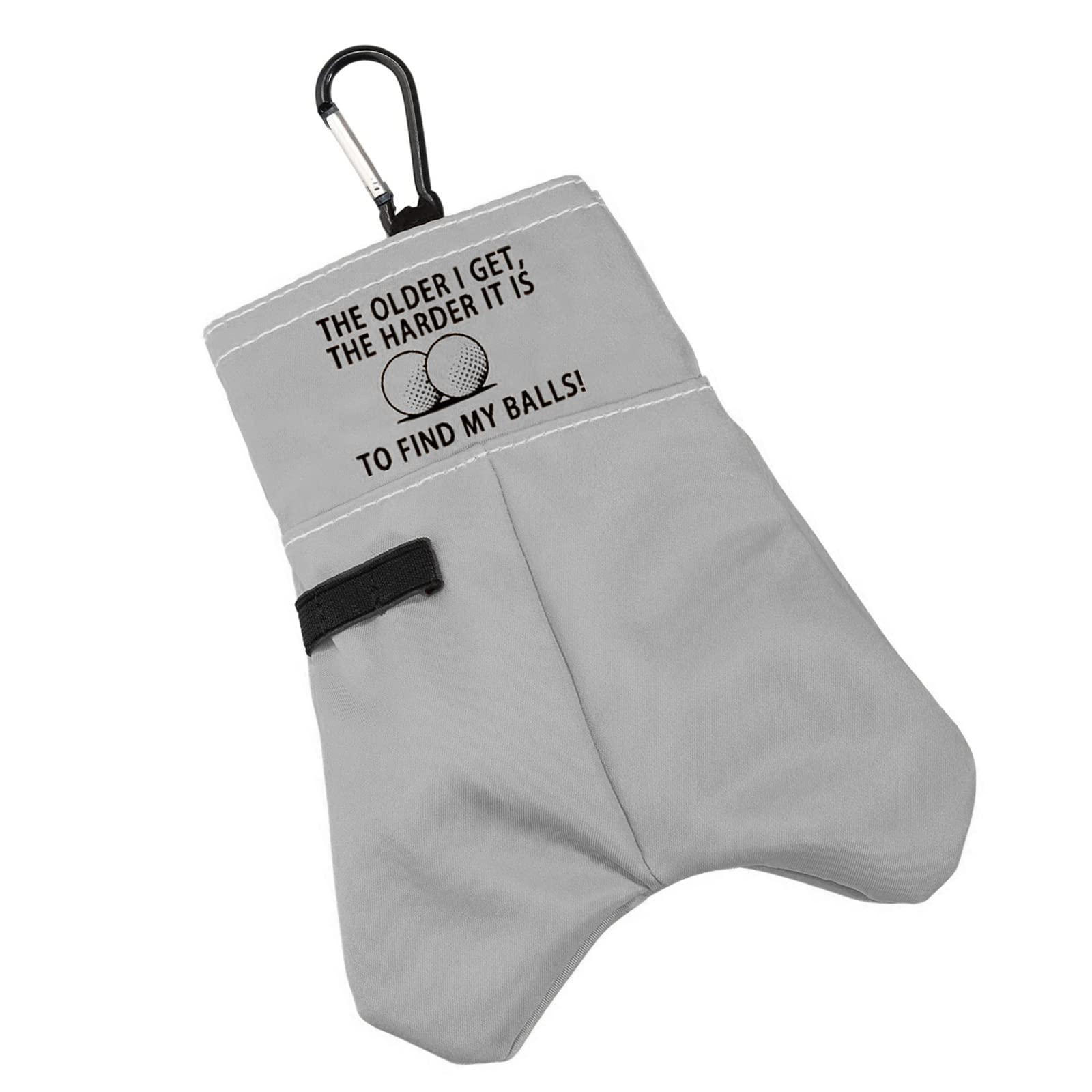 BLUPARK Funny Golf Ball Storage Bag for Grandpa Dad - The Older I Get The Harder It is to Find My Balls Pouch