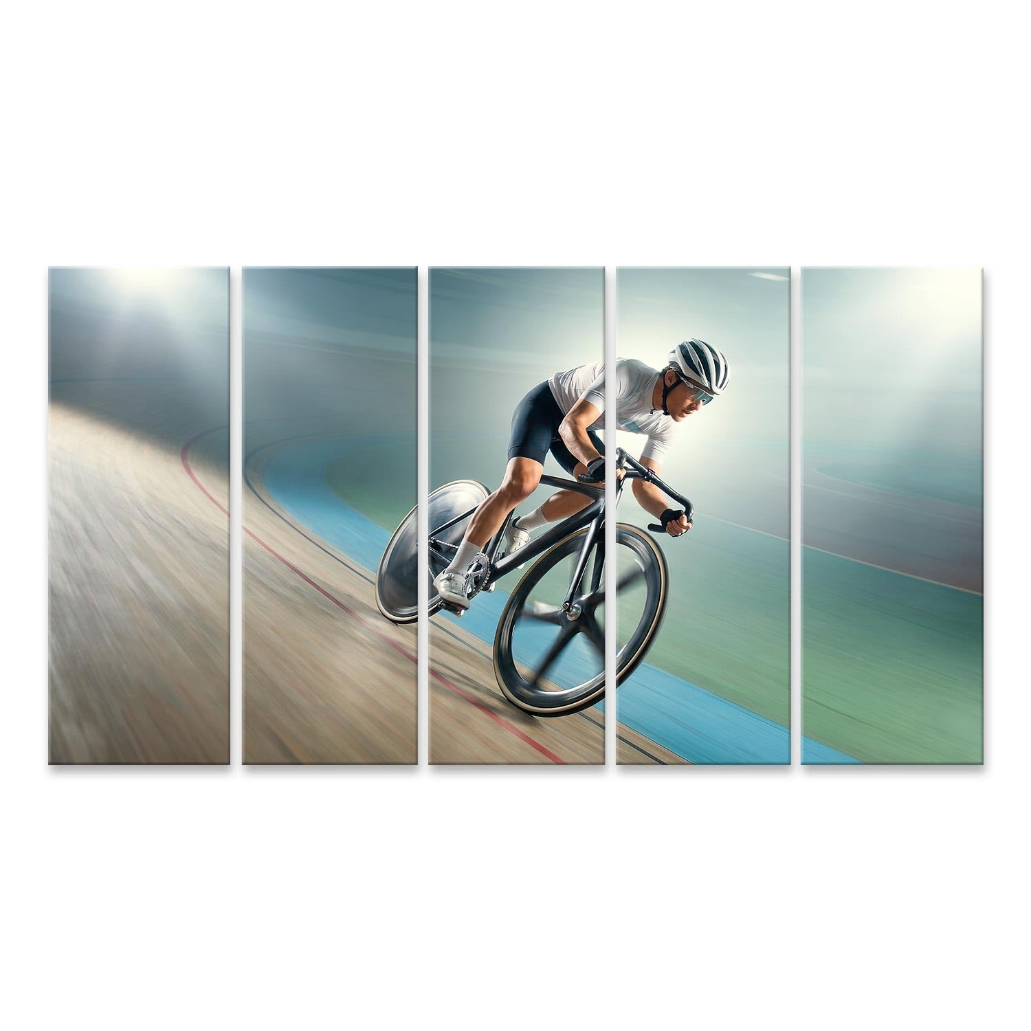 Cycliste dynamique impression sur toile islandburner déco haut de gamme