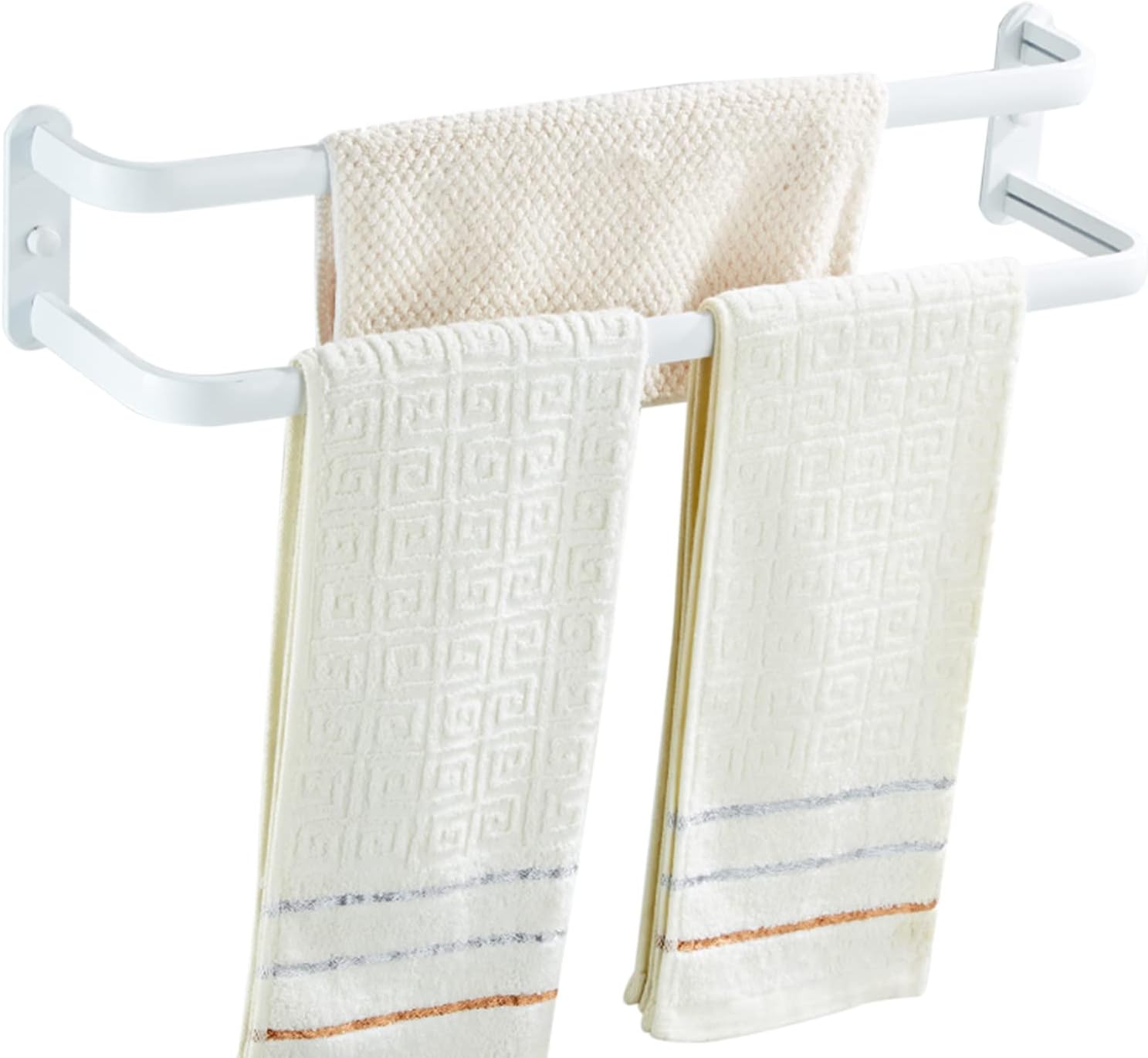 Towel Holder Wall Mounted Towel Rail No Drilling Towel Rack Self Adhesive Space Aluminum for Bathroom and Toilet,Gold,1 Layer 50cm Anniversary