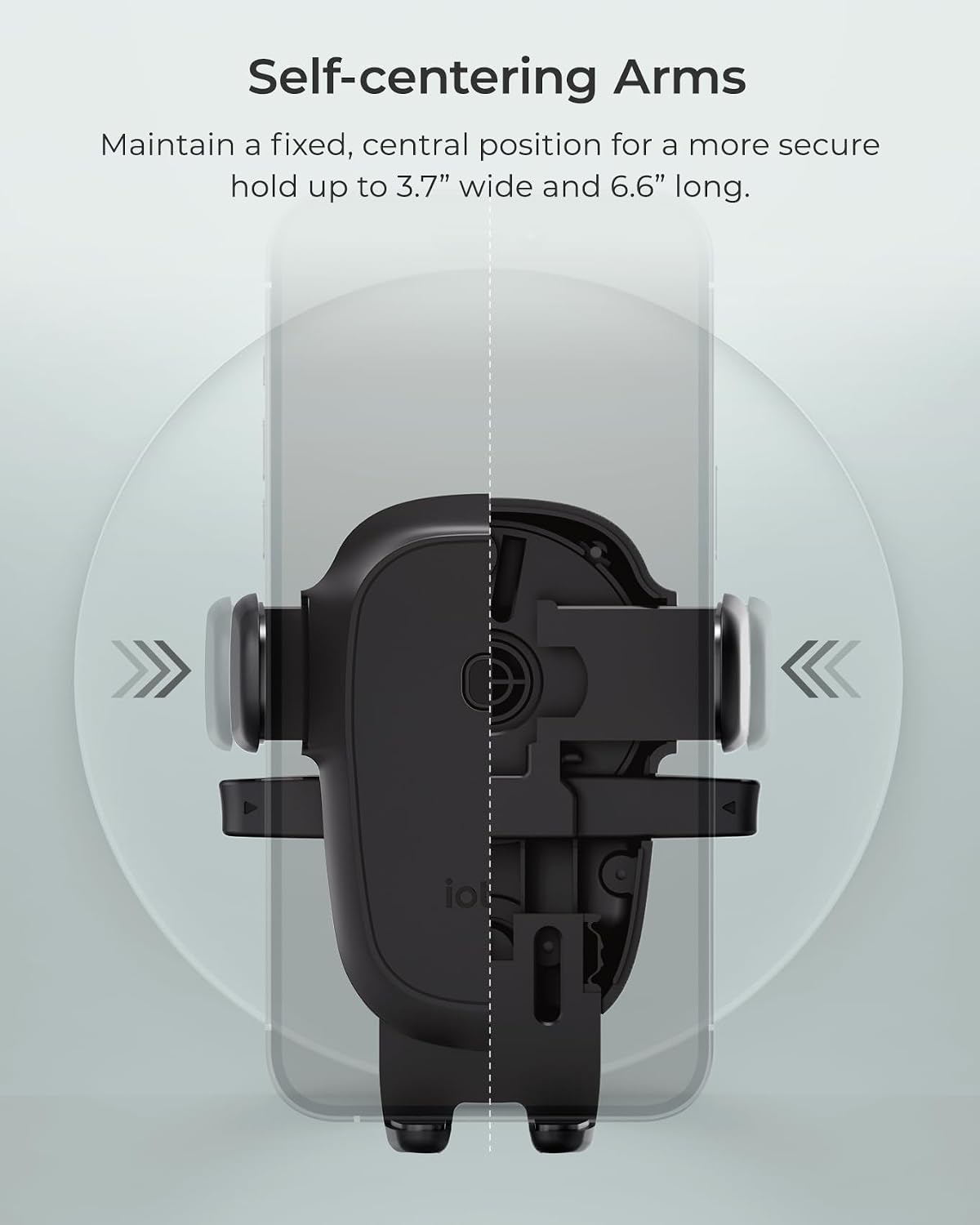 iOttie Easy One Touch Wireless 3 Dash & Windshield Car Mount, 15W Qi Fast Charging Phone Holder, One-Handed Auto Clamp, Adjustable Smartphone Mount for iPhone 17 Pro Max, iPhone 12-17, Samsung, Pixel