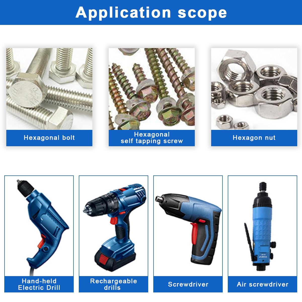 14pz Magnetiche Bussola per Avvitatore Kit,6-19mm Hexagon Nut Driver Drill Bit Avvitatore,1/4'' Calamita Inserti Bussola Avvitatore Esagonale,per Trapano Pistola Pneumatica,Bussole Percussione