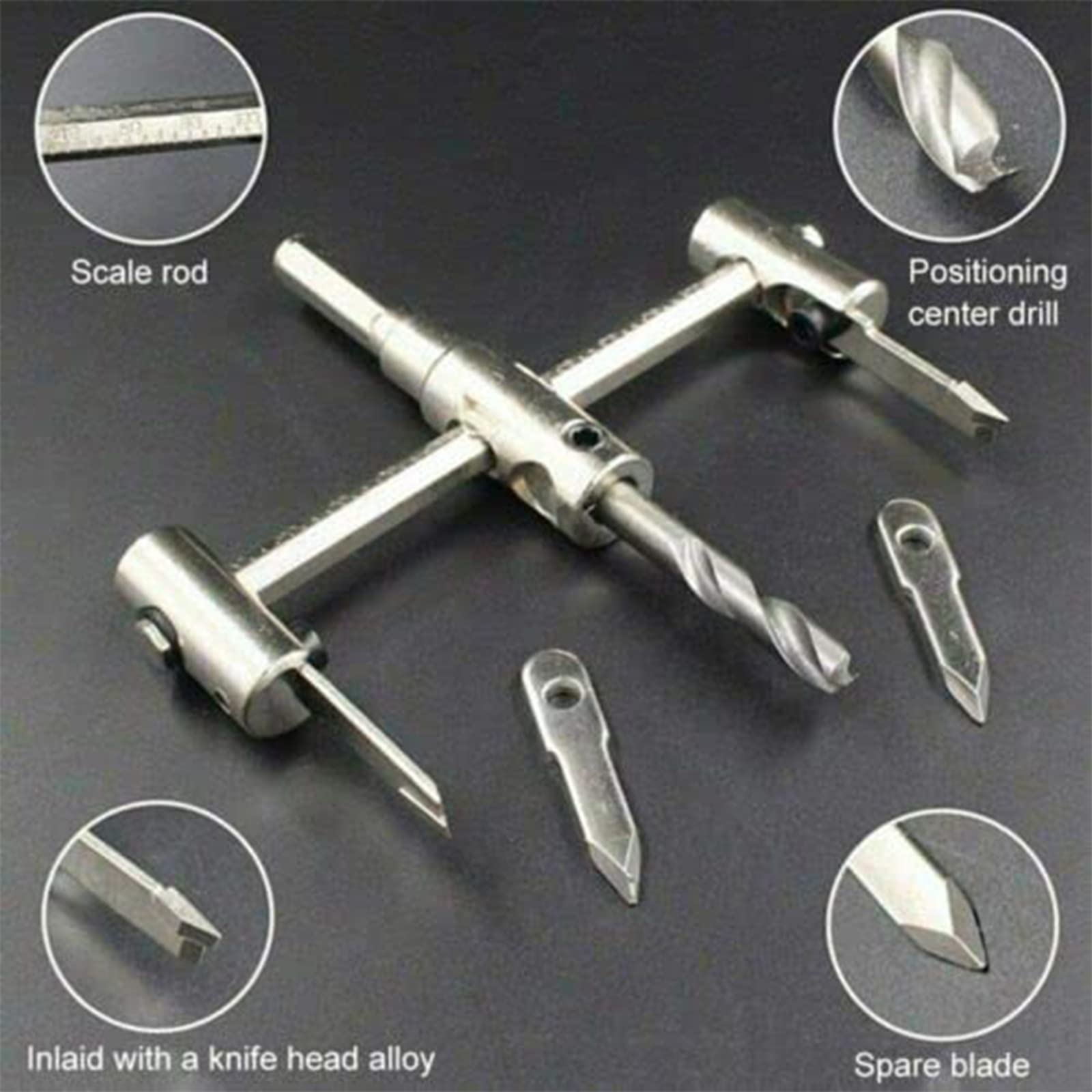 Boxonly Hole Saws Drill Bits Round Cutting Wood Cutter 40-300mm Adjustable Circle Hole Cutter Hole Saw For Woodworking - Image 4