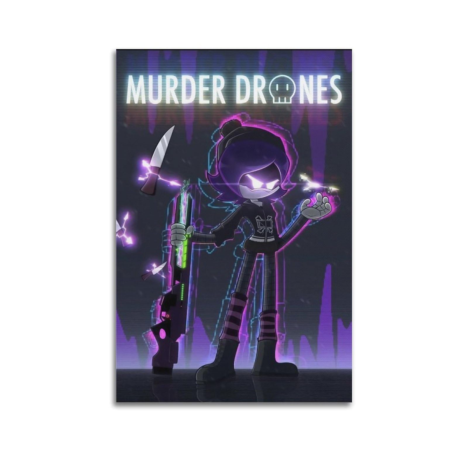 FDRPMHC Murder Drones Canvas Wall Art Decor Living Room Modern Family Bedroom 12x18inch(30x45cm) Unframe-style