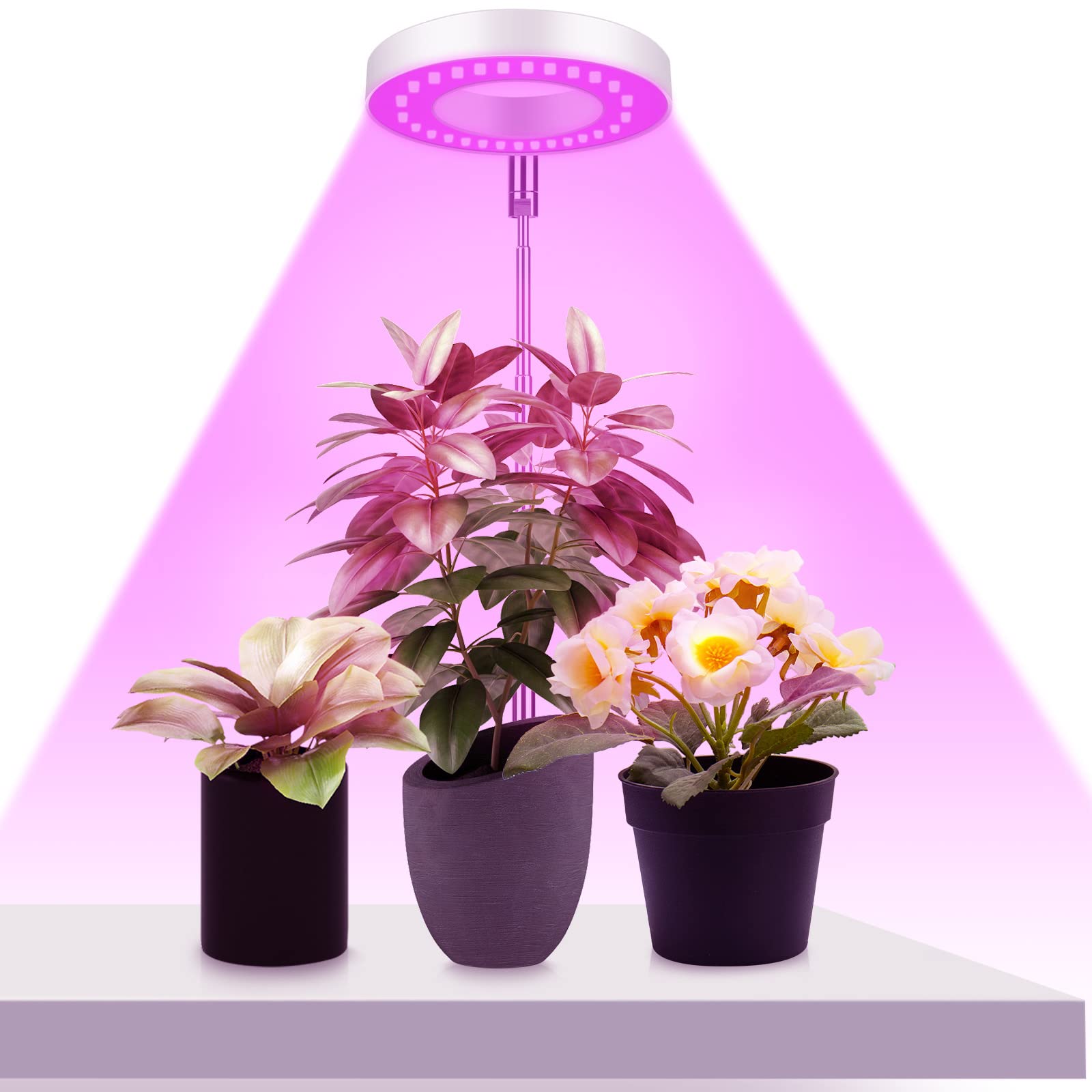 Lampada LED A Spettro Completo IP44 Con 540 LED : 4 Pannelli Da 30x8 Cm, Dimmerabile 10 Livelli E Timer 3/9/12H Per Piante Da Interno