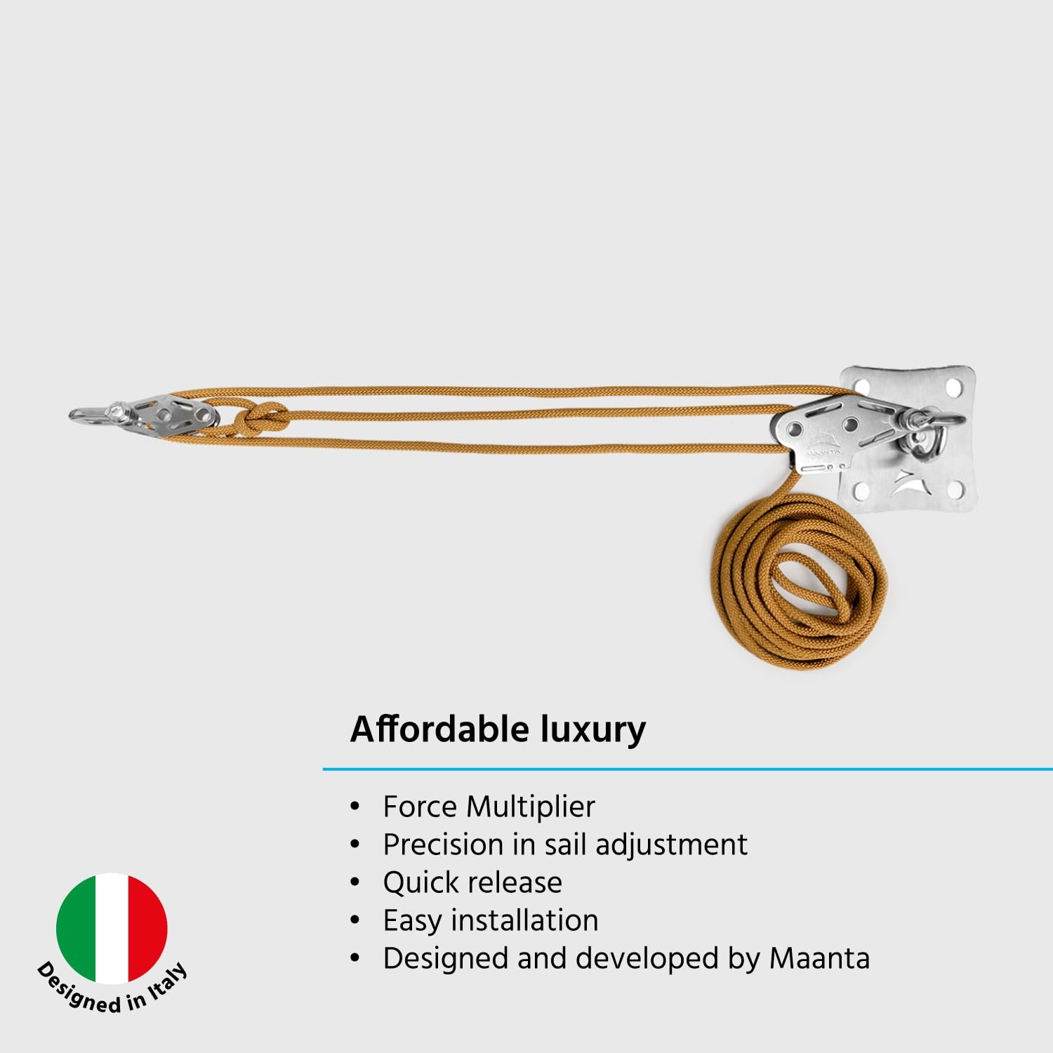 Ancoraggio a parete per vele ombreggianti (Acciaio Inox, Beige 1 Kit Parete)