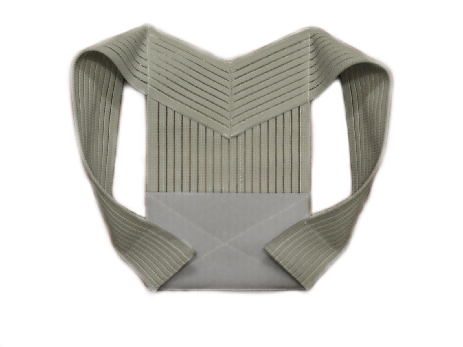 Vetrina del Benessere RADDRIZZASPALLE -Grigio, M (Italia 44-46)- Supporto Raddrizzaschiena Fascia Postura Tutore Schiena Correttore Posturale Sostegno Cervicale per la Schiena - UNISEX Uomo Donna