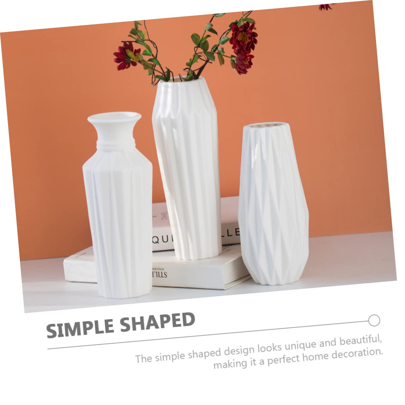 Cabilock 3-teiliges Keramik-blumenvasen-Set Schlichtes Design Tischdekoration Vase Für Zuhause Getrockneter Blumenarrangementtopf