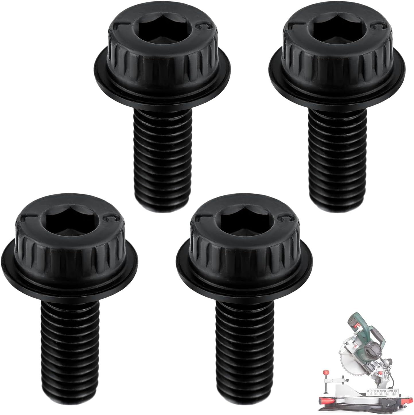 4pcs Miter Saw Blade Bolts, N600011 Miter Saw Accessories Bolts Miter