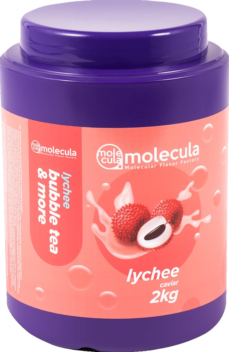 Original Popping Boba Fruchtperlen für Bubble Tea - 2 kg - alle Geschmacksrichtungen - Ohne künstliche Farbstoffe, echte Fruchtsäfte - Weniger Zucker - 100% Vegan und Glutenfrei (Litschi)