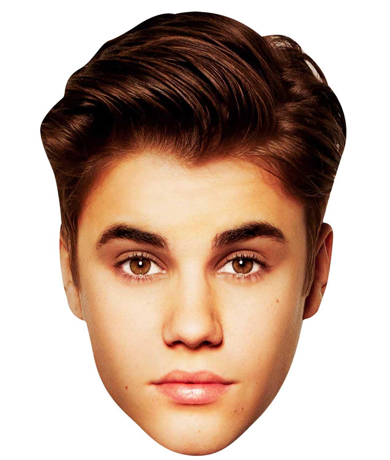 Star Cutouts SM138 Justin Bieber Cardboard Face Mask – Pop Star Costume Fancy Dress, Party Favour & Music Fan Mask
