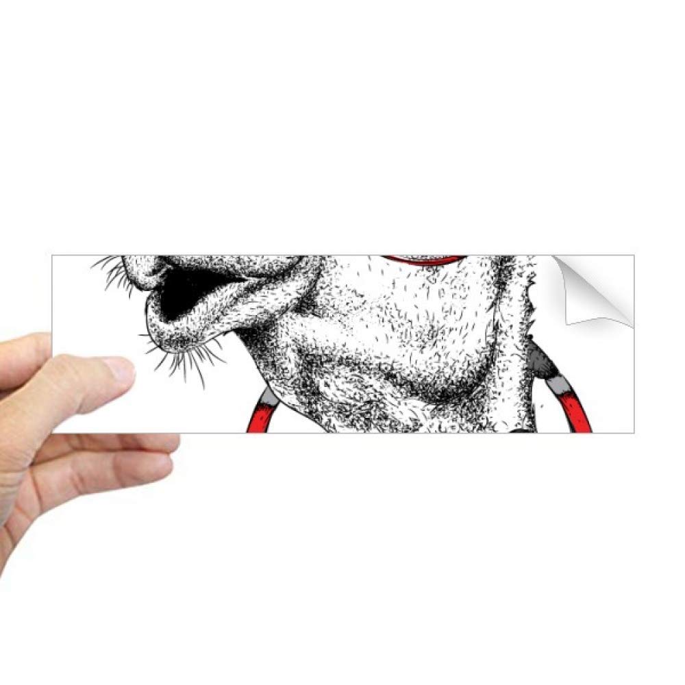 Sticker rectangulaire pour fenêtre avec motif de chameau casqué pour vitrages