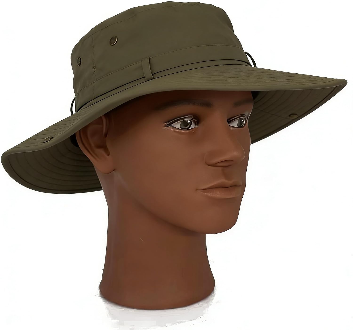 Mannequin Head Bald Male Wig Head Professional Cosmetology for Wig Making and Display Hat Helmet Glasses or Masks Display Head Model (Brown)