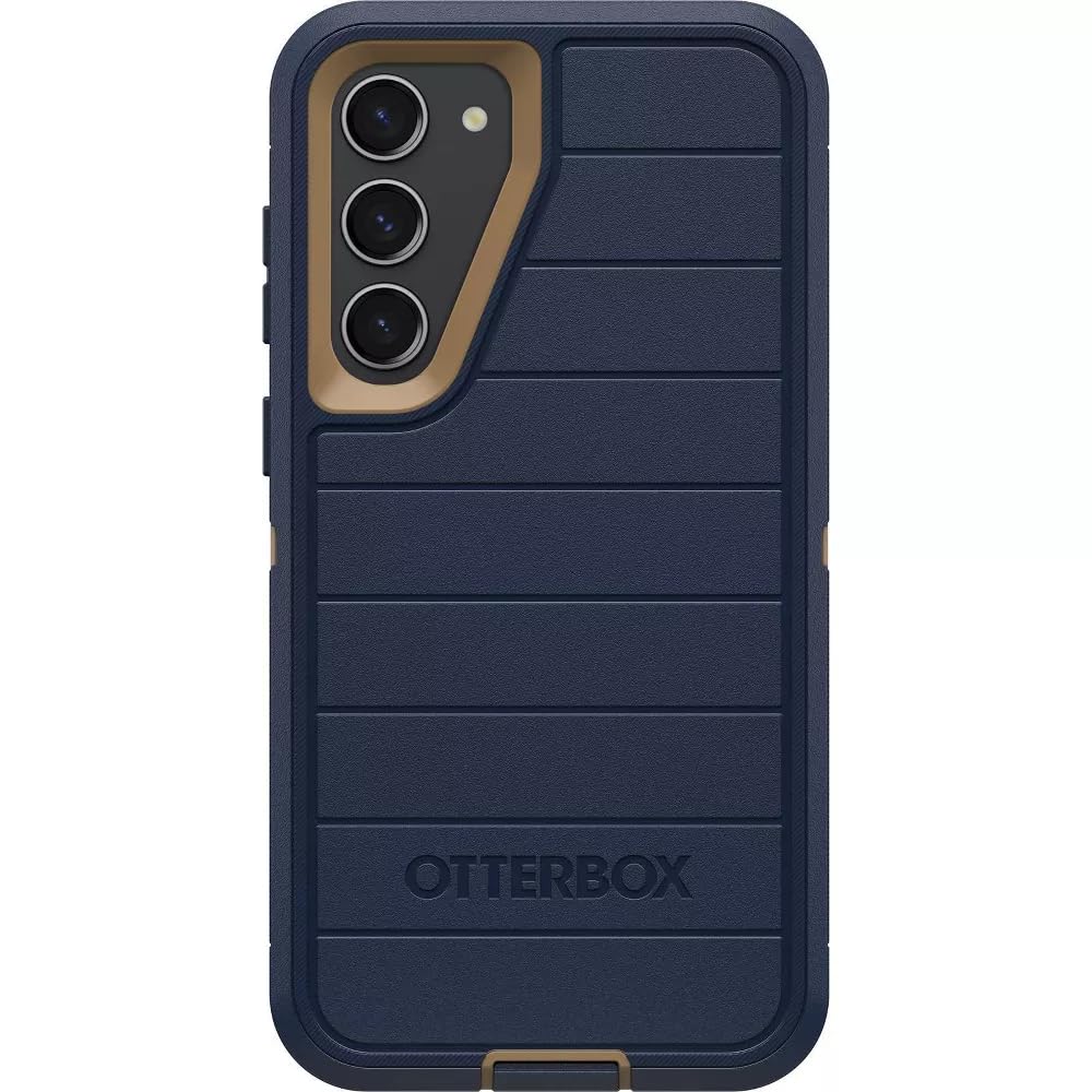 OtterBox Galaxy S23+ (Only) - Defender Series Case - Blue Suede Shoes, Rugged & Durable - with Port Protection - Case Only - Microbial Defense Protection - Non-Retail Packaging
