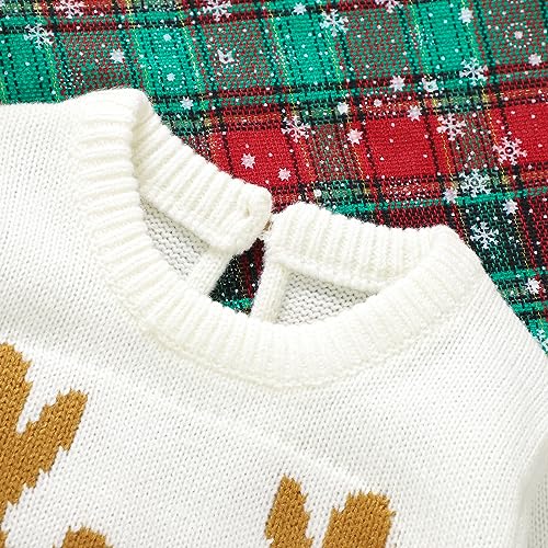 Newborn Baby Girl Boy Christmas Sweater Cute Santa Reindeer Long Sleeve Romper Antle Knit Fall Winter Outfit2