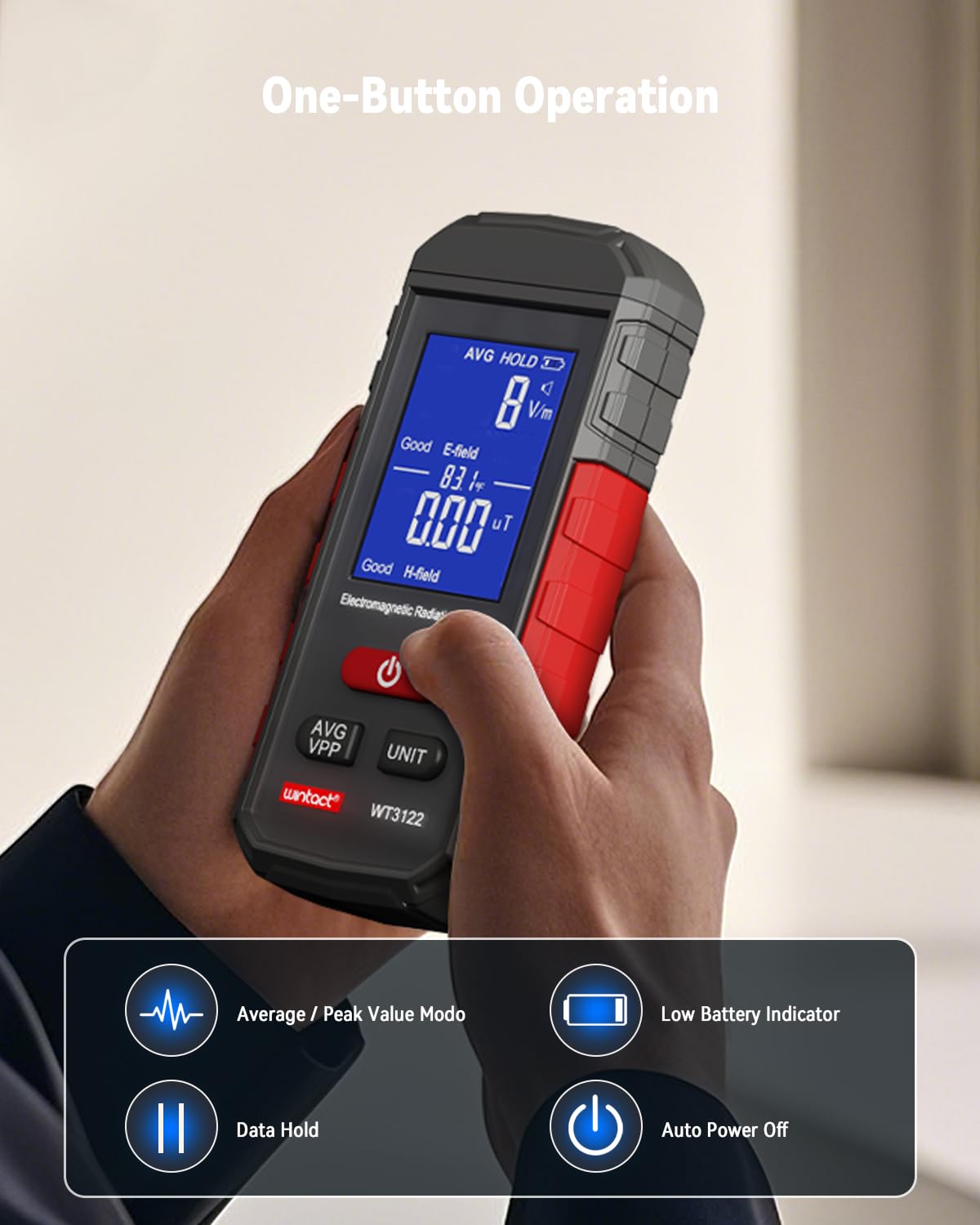 Amazon.co.jp: Wintact 電磁波計, 電磁波測定器 EMFメーター