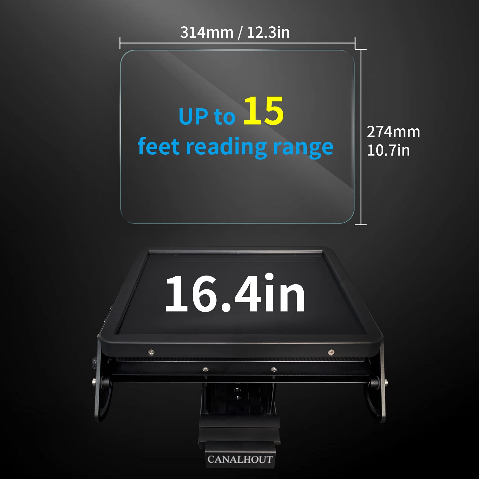 16.4 inch Beam Splitting 70/30 Glass Fit 16 inch Teleprompter DIY