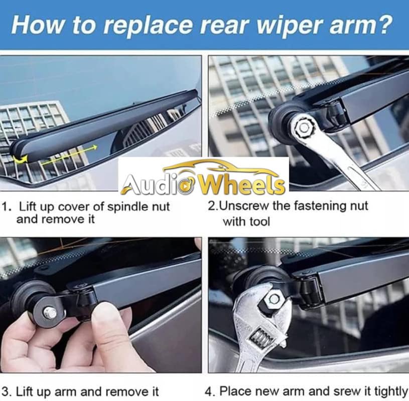 Image of Audio WHeels Perfect Fitting Frameless Windshield 100% Scratch Proof Cleaning Water Repellant Silicon Car Wiper Blades For Equipment Replacement, Set of 2 Car Wiper