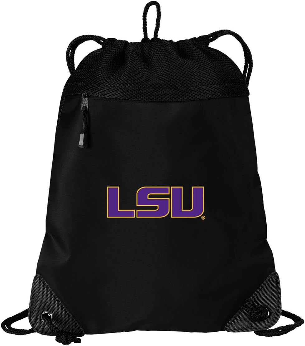 Broad Bay LSU Tigers Drawstring Bag LSU Cinch Pack Backpack UNIQUE MESH & MICROFIBER