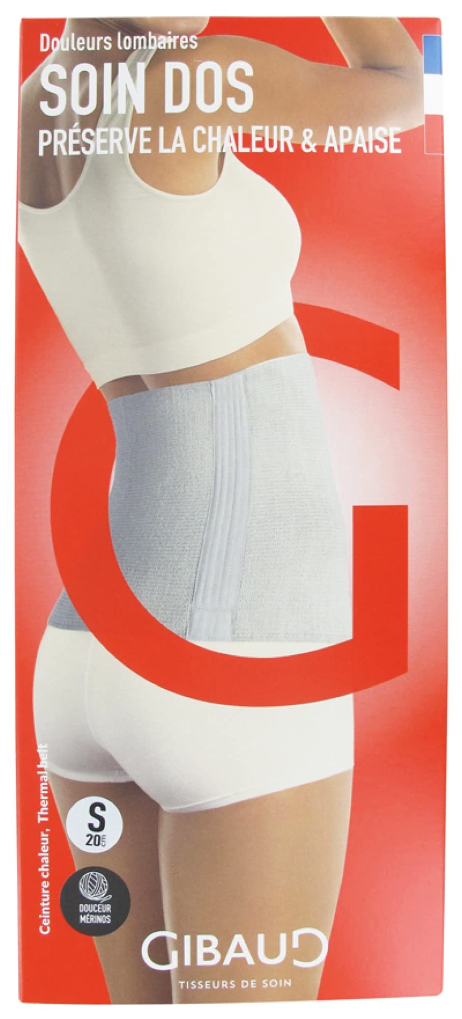 Gibaud Soin Dos Ceinture Chaleur Écru Hauteur 20 cm - S