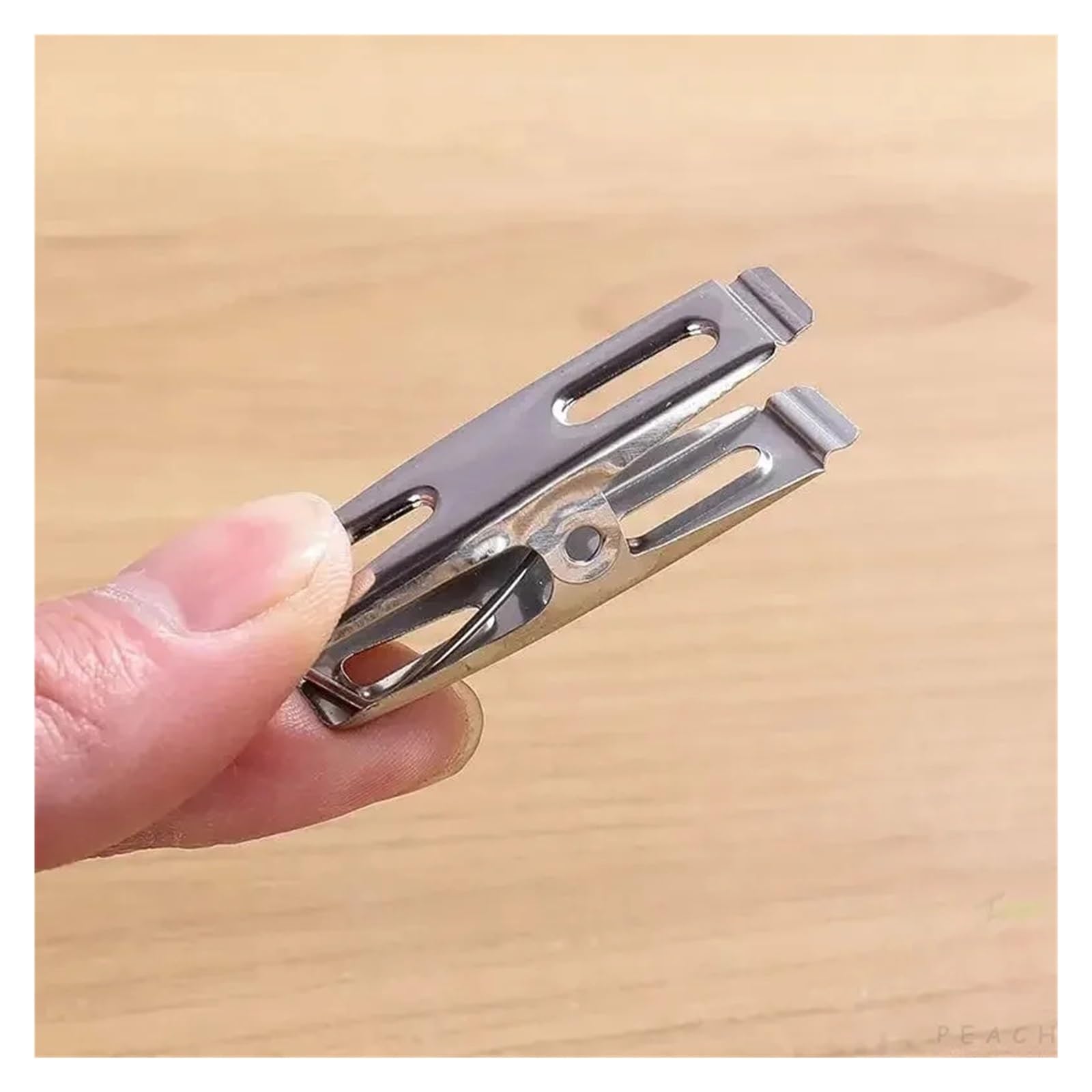Metall-Wäscheklammern, 200 Stück, Edelstahl, flache Öffnung, Wäscheklammern, Binder-Clip-Set, Kleidung für Socken für Wäscheleine, Befestigung, Handtuch, Socken, Unterwäsche