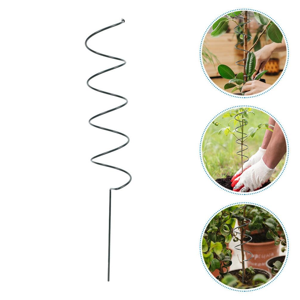 Happyyami 8pièces Support De Plante Torsadé Métal Lot de Tuteurs Spirales pour Plantes pour Jardinage Renforcement De Tiges Unique De Hauteur
