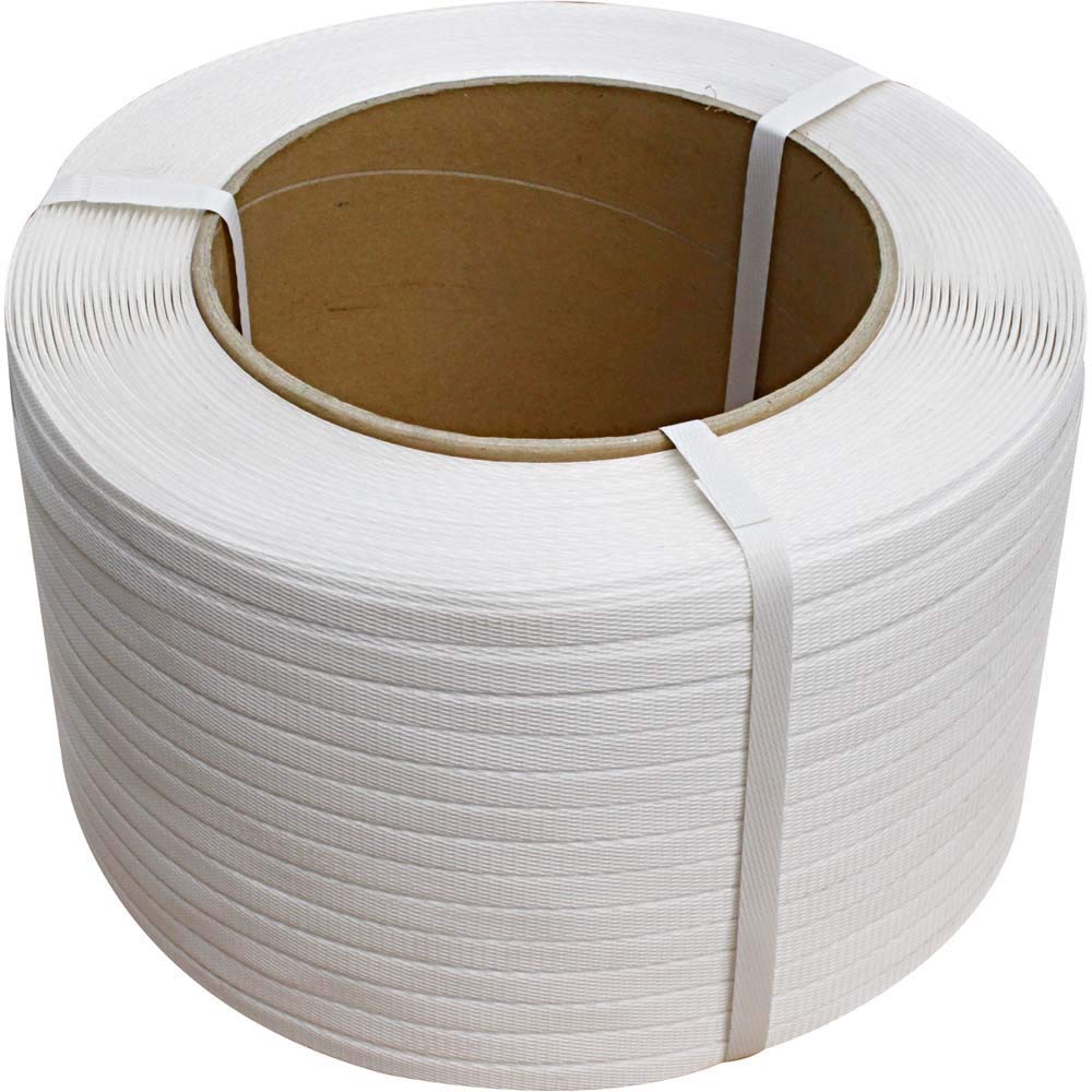 ELATAPES EXPAND STICKING POSSIBILITIES ELA High Strength PP Box Strap for Semi Automatic or Manual Roll ( 4 kg - 12 mm Width, 0.80 Thickness , White )