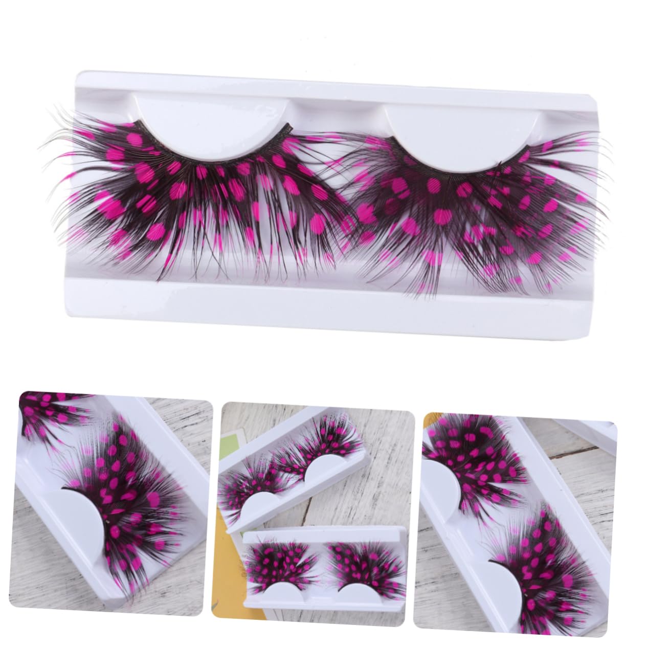 Didiseaon 15 Paia ciglia finte affascinante ciglia da donna ciglia colorata ciglia esagerate ciglia trucco ciglia lunghe