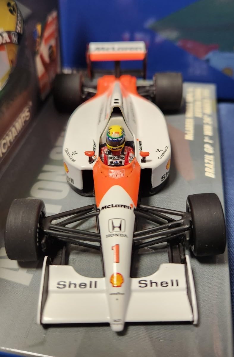 Amazon.co.jp: ミニチャンプス 1/43 MP4/6 セナ ブラジルGP 初勝利