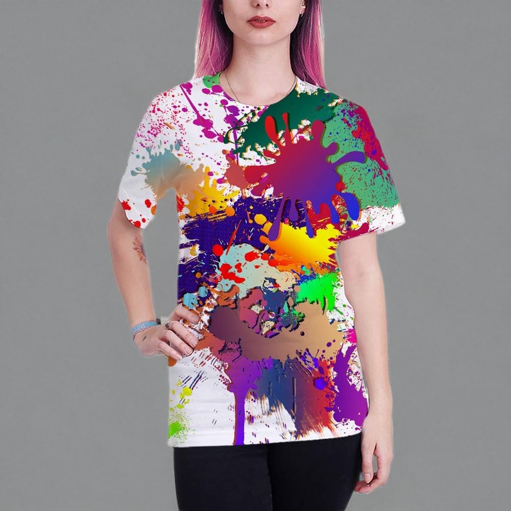 Hgvoetty Unisex 3D Print Shirts Colorful Space Graphic Tees for Men Women Teens - Image 5