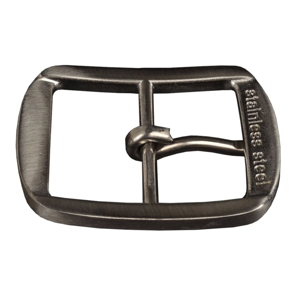 HAORUN Stainless Steel Pin Buckle for Men Leather Belt Replacement Snap On 40mm (Matte 2)
