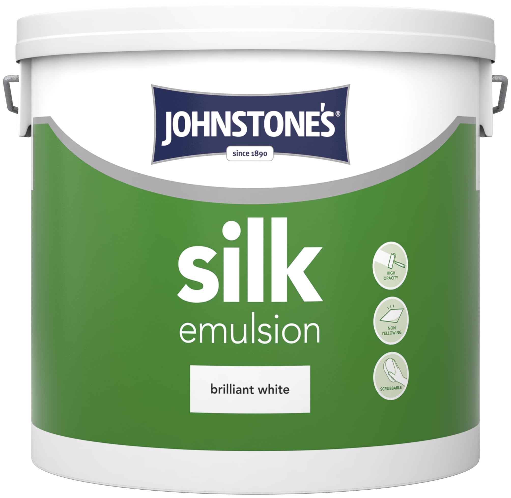 Johnstone's - Contract Silk Emulsion Paint - Brilliant White - 5L
