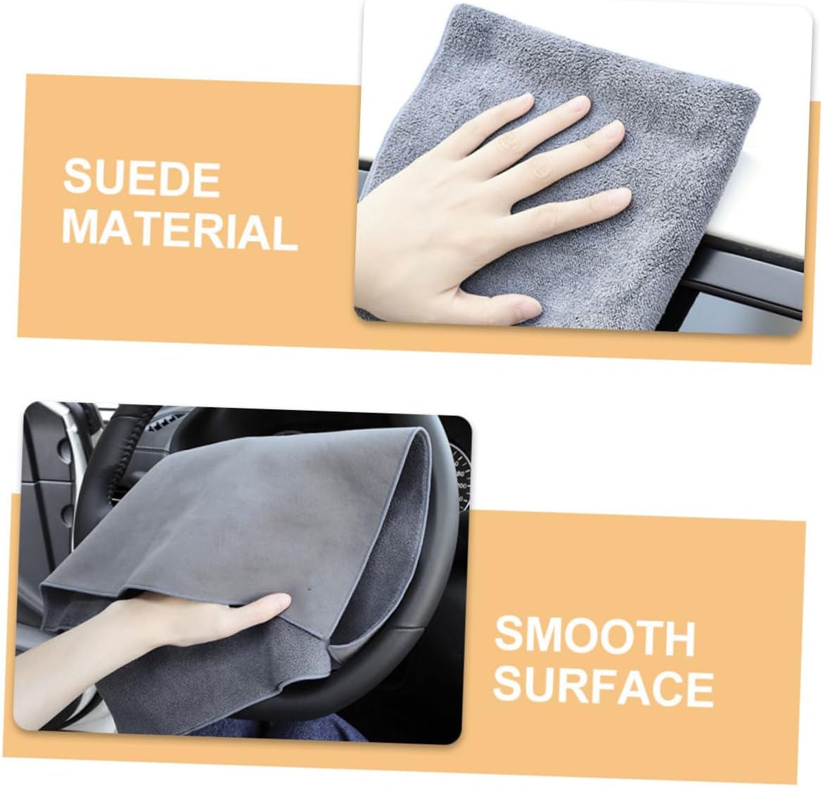 Thickened Suede Car Wash Towel 30x40cm Super Absorbent Car Drying Cloth Scratch-Free Cleaning for Automotive Interior and Exterior Use