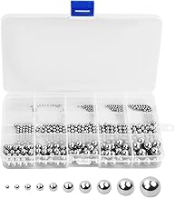580 Precision Ball Bearings, 1-10mm Stainless Steel Bearing Ball Set, 304 Stainless Steel Bicycle Bearing Balls Metric Precision Stainless Steel Bicycle Wheels Metal Bearing Ball Assortment Kit