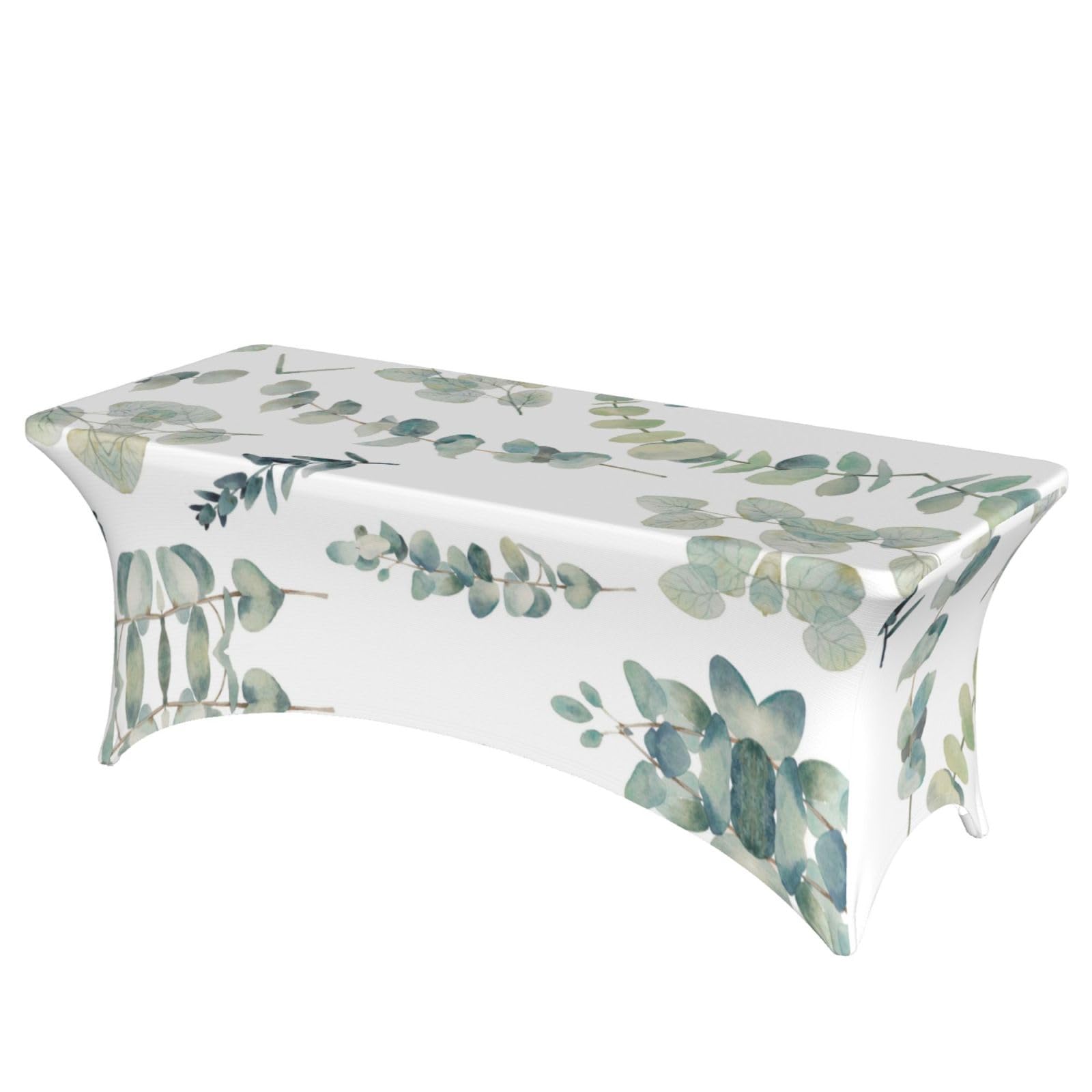 ERCgad Eucalyptus Leaves Print Rectangular Tablecloth Dining Banquet Party Events Home Celebration Table Cover