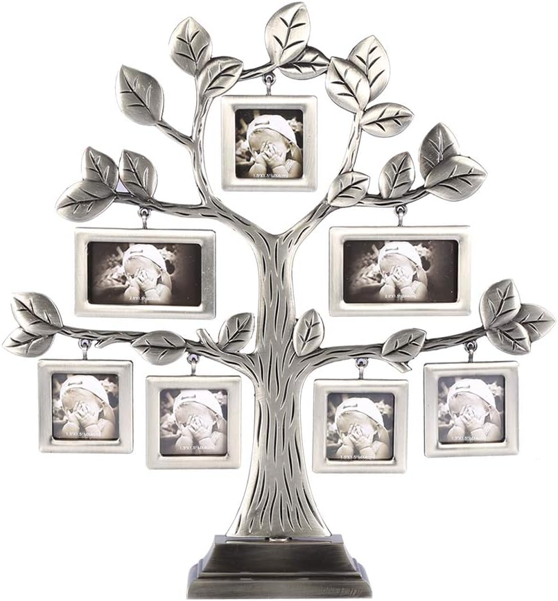 Walfront Family Happiness Tree Frame Photo Frame Metal