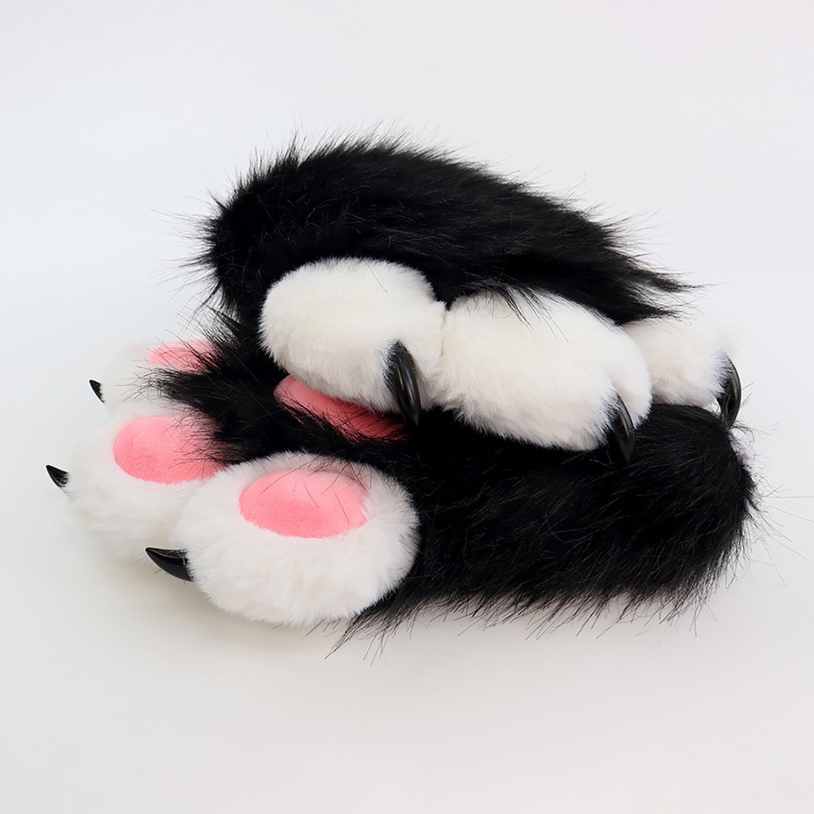 2026 - Guantes de simulación de gato, animal, peludo para llamadas, accesorios para cosplay, uso casual, fiesta, carnaval, accesorios especiales