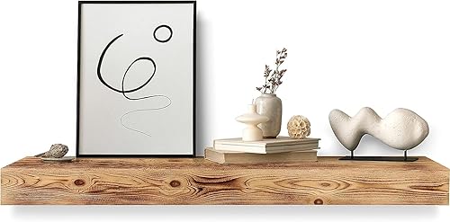 BODRUM WOODEN Beam Wood Shou Sugi Ban - Estantería de chimenea a base de agua, pintura flotante de cabaña sólida, fácil de instalar, árbol real disponible en Yaxa Venezuela