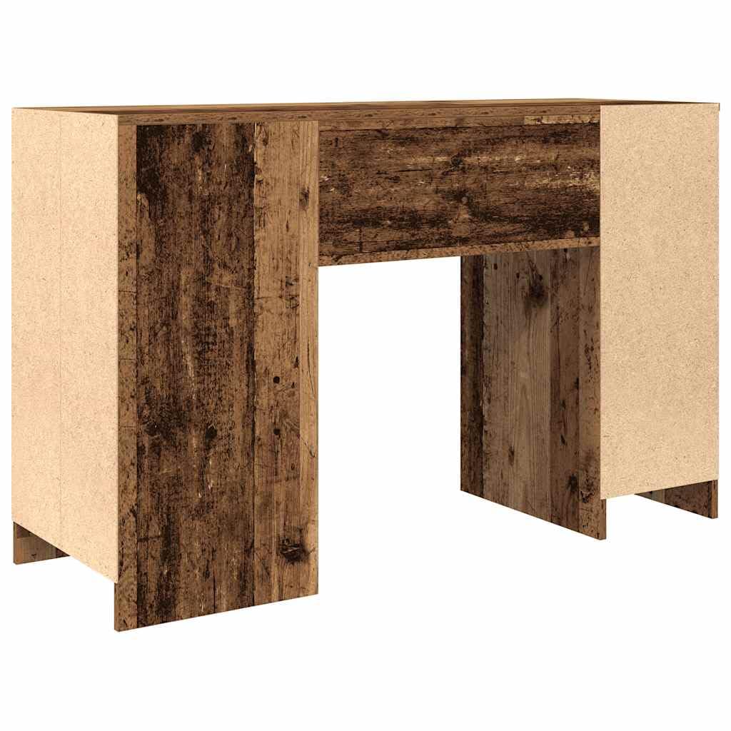 Scrivania effetto legno anticato, 120 x 42 x 76 cm, scrivania per computer in legno con molto spazio, stabile tavolo da ufficio per casa, studio e soggiorno, segretario