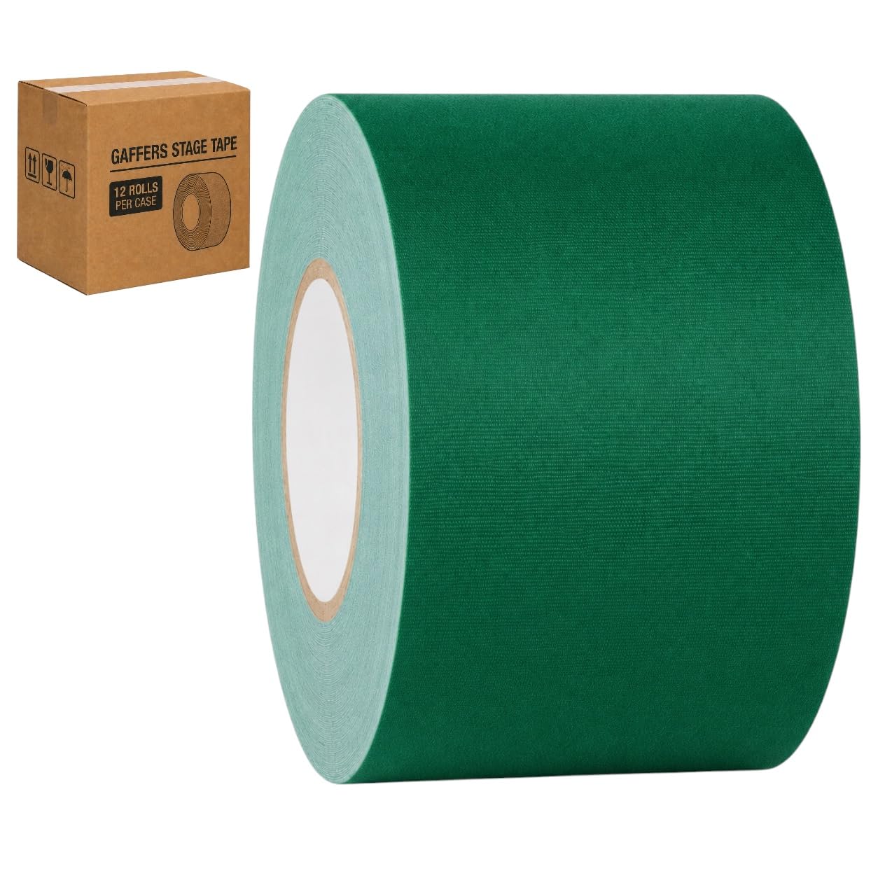GGR Supplies CGT-80 Gaffers Stage Tape, Green, 4 in x 60 yd, 12-Pack