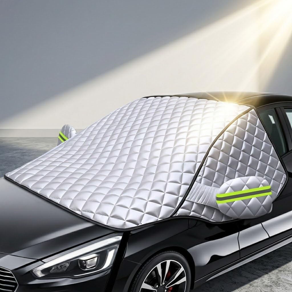 Pare Soleil Voiture Avant pour Ford Puma Puma St SUV 2024 2025, Couverture 3 Fenêtres Panoramique Antivent Stationnement Extérieur, 10 Couches Tissu Oxford 120S