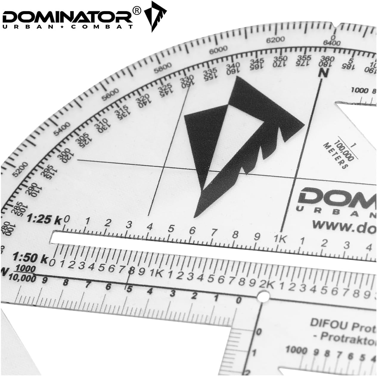 DOMINATOR URBAN COMBAT Тактический военный картографический угломер BW Card Protraktor с различными шкалами и шкалой расстояний V4
