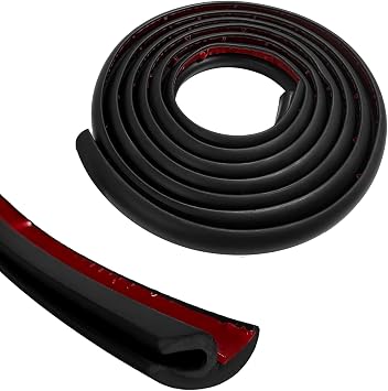 5.6Ft Windshield Cowl Rubber Seal Strip, H-Shape Molding Trim Self-Adhesive Auto Window Weather Stripping, Cuttable Front Windshield Sunproof Sealing Strip for Car Truck Van