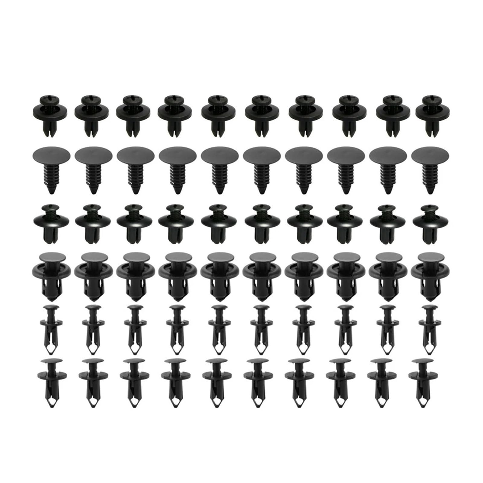KXFVYNE 6 Size 60Pcs Auto Fastener Clips Compatible Motors ASX Lancer X Outlander XL Pajero Sport 4 L200 Carisma Compatible Axela Atenza