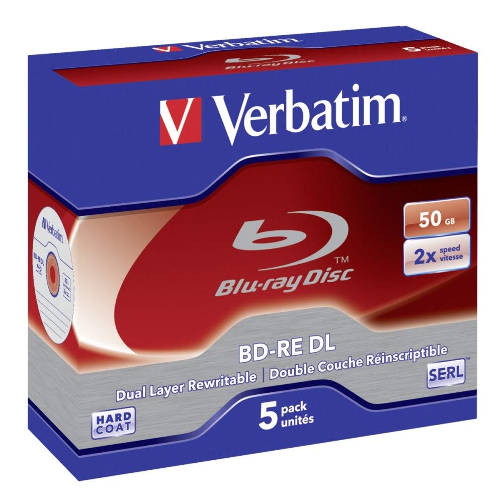 Verbatim BD-RE DL 50 Go 2X, Pack de 5
