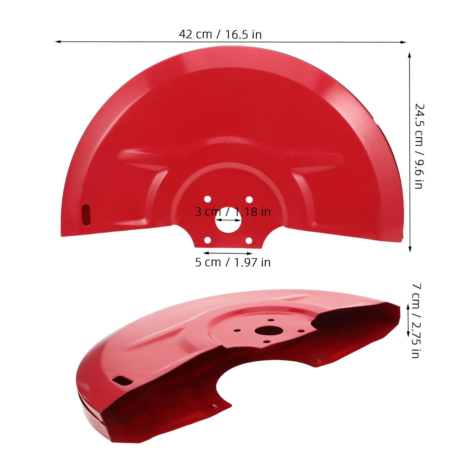 POPETPOP Cubierta Protectora para Disco de Corte, Acero al Carbono, Roja
