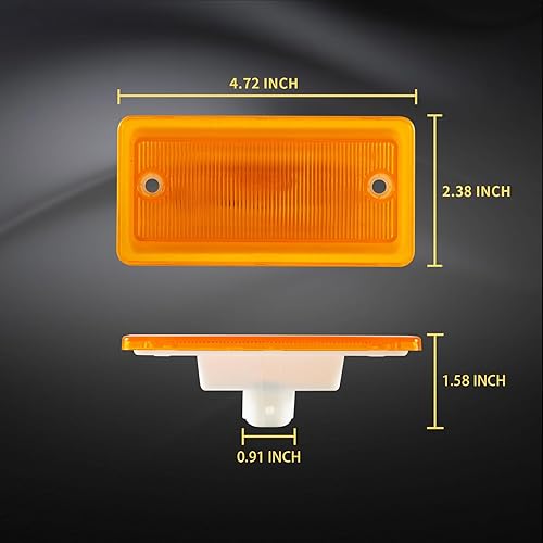 Miniatura 4 de EVERESTHD Luces de techo de cabina ámbar con 4 LED para Freightliner Century, clase XL, Columbia FLD 22-51942-000