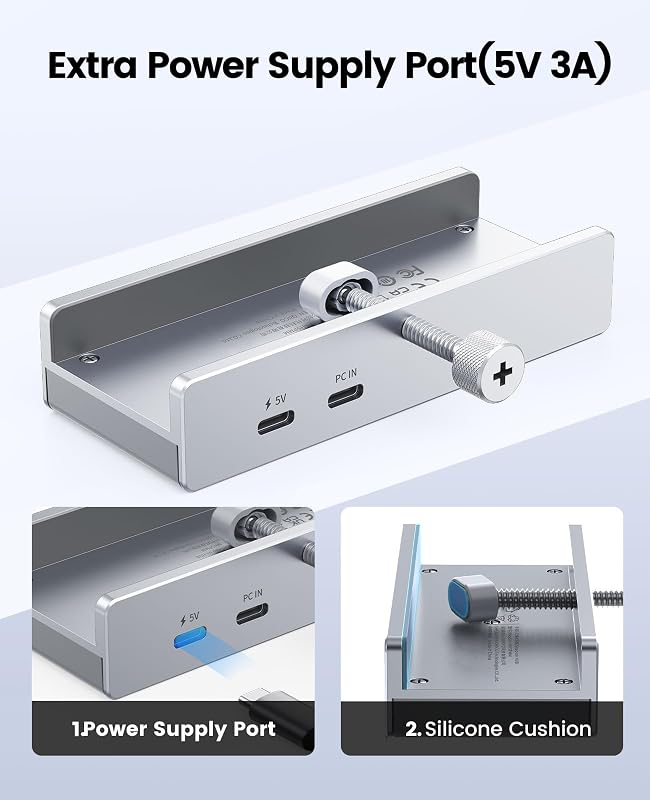 ORICO USB 3.0 Hub alumínium 4 portos elosztó 3 Type-A és 1 Type-C csatlakozóval