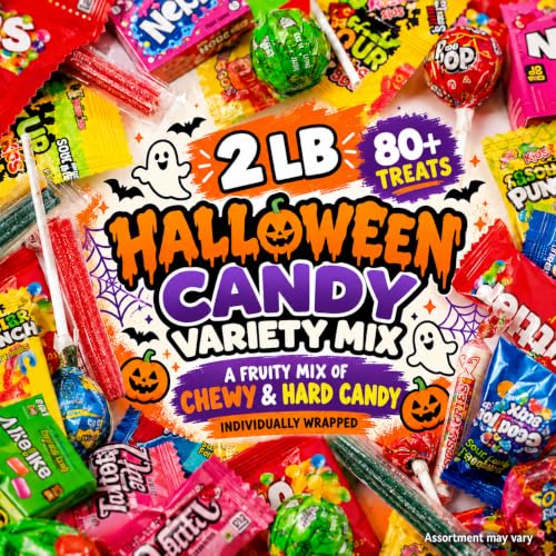 Candy Variety Pack 80+ Ct, 2 LB Bulk Individually Wrapped, Halloween - image 4